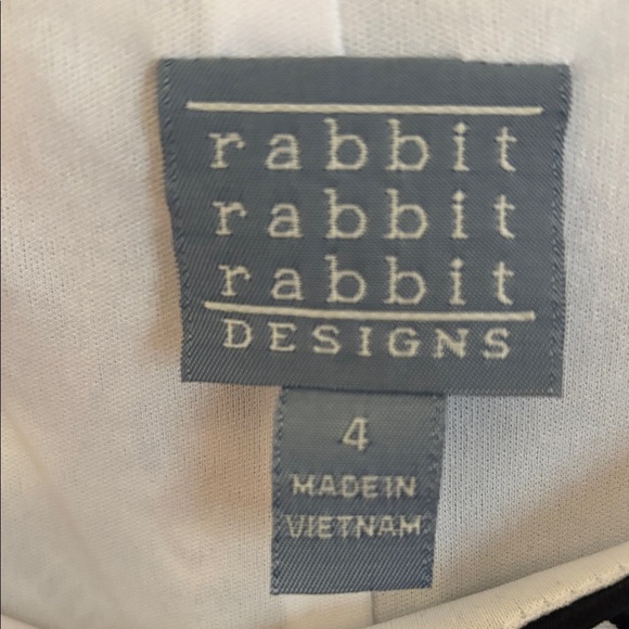 Never worn! Rabbit Rabbit Rabbit Black and White Geometric Dress - Picture 3 of 4